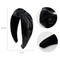 Wrapables Wide Knotted Velvet Headbands, Top Knot Velvet Headbands for Women and Girls, Black